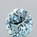 1.00ct Round Lab Grown Diamond (Colour Fancy Vivid Blue, Clarity VS2, Cut EX, IGI Certified)