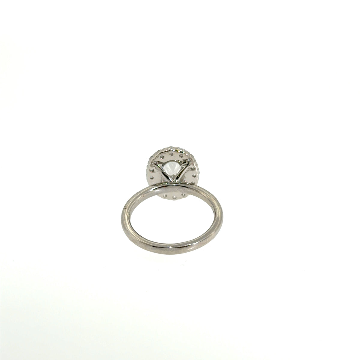 2.50ct Oval Lab Grown Diamond Halo Engagement Ring in Platinum | E VS1