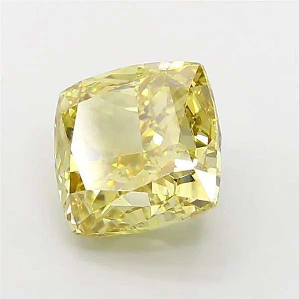 3.51ct Cushion modified Lab Grown Diamond (Colour Fancy Intense Yellow, Clarity VS1, IGI Certified)