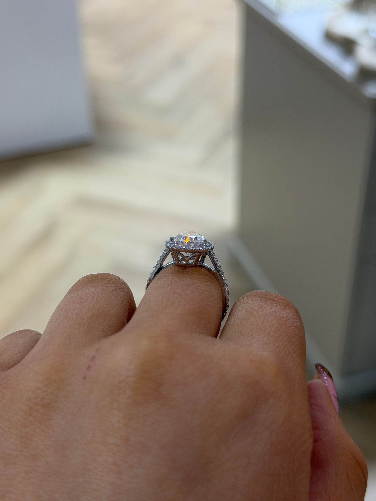 The Aurelle | 6.5ct Total Pear Shape Lab Grown Diamond Ring | Platinum