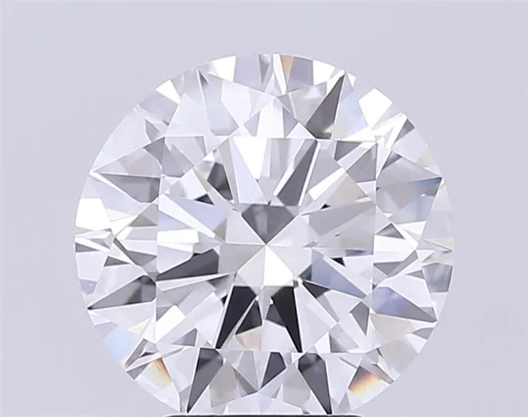 5.00ct Round Lab Grown Diamond (Colour D, Clarity VVS2, Cut EX, IGI Certified)