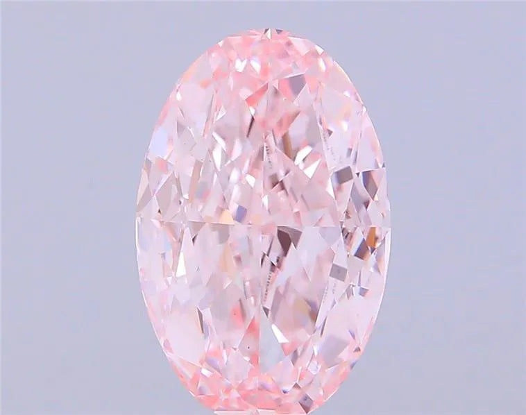 5.03ct Oval Lab Grown Diamond (Colour Fancy Intense Pink, Clarity VVS2, IGI Certified)