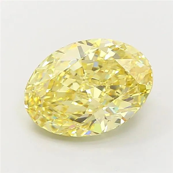 5.11ct Oval Lab Grown Diamond (Colour Fancy Yellow, Clarity VS1, IGI Certified)