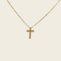 Diamond Cross Pendant Necklace in Yellow Gold