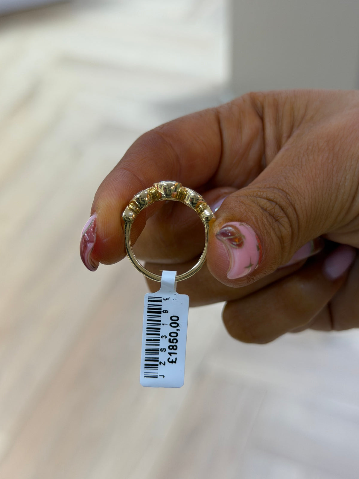 The Rain Ring | Bezel Set Lab Grown Diamond Cluster Ring | 18k Yellow Gold