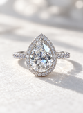 The Aurelle | 6.5ct Total Pear Shape Lab Grown Diamond Ring | Platinum