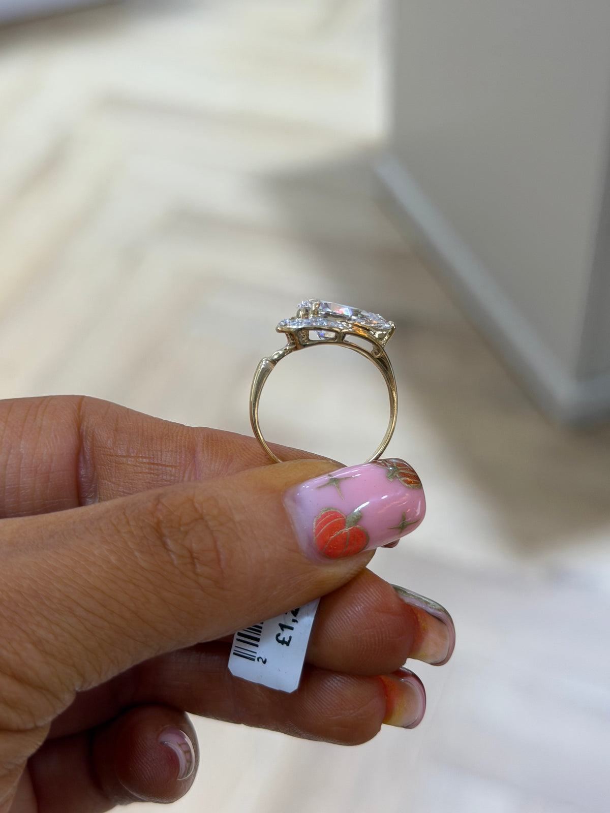 The Horizon | 3.05ct Pear Shape Lab Grown Diamond Bezel Solitaire | 9k Yellow Gold