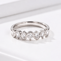 Swirl Bezel Eternity Band – White Gold