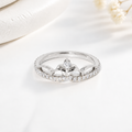 Petite Crown Wedding Band – White Gold