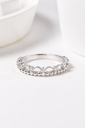 Beaded Milgrain Wedding Band – White Gold