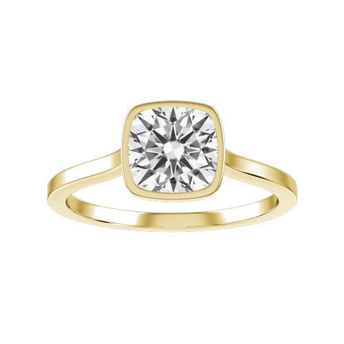 Cushion Lab-grown Diamond Bridal Ring — down