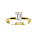 Emerald Cut Natural Diamond Bridal Ring — down