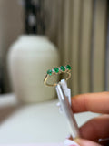 Pre-loved 9ct gold emerald and diamond eternity ring