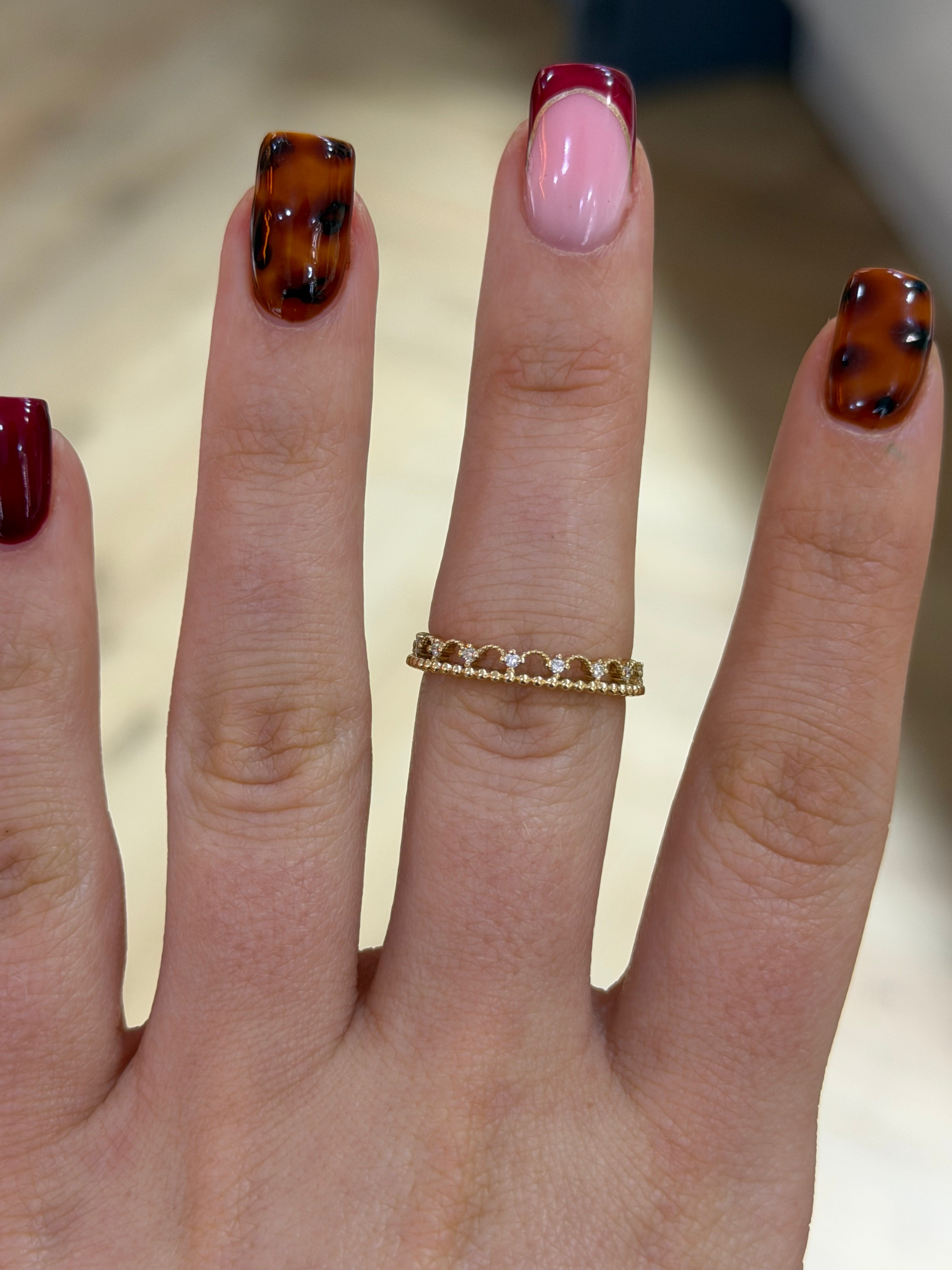 Beaded Milgrain Wedding Band