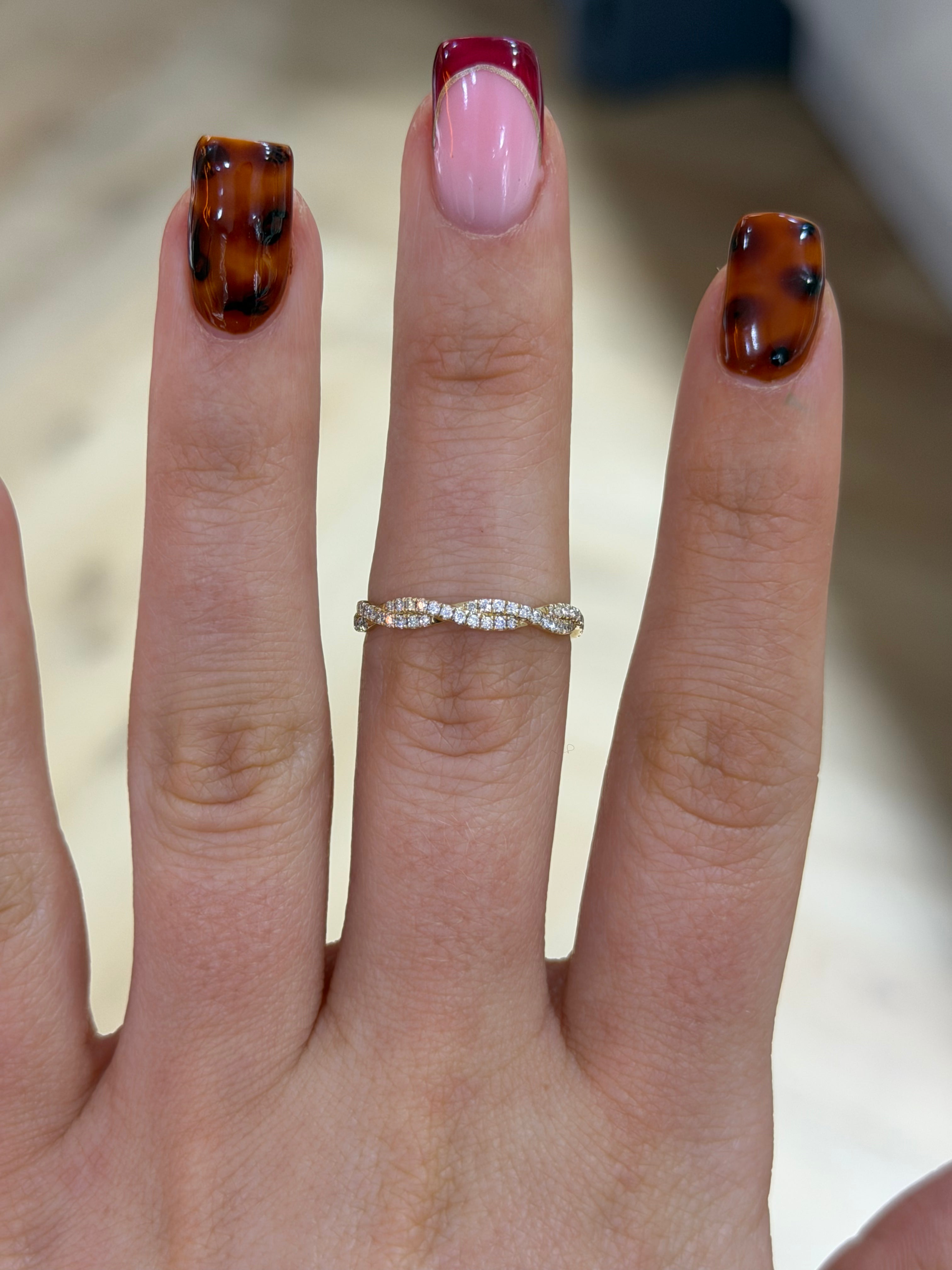 Woven Twist Pavé Band