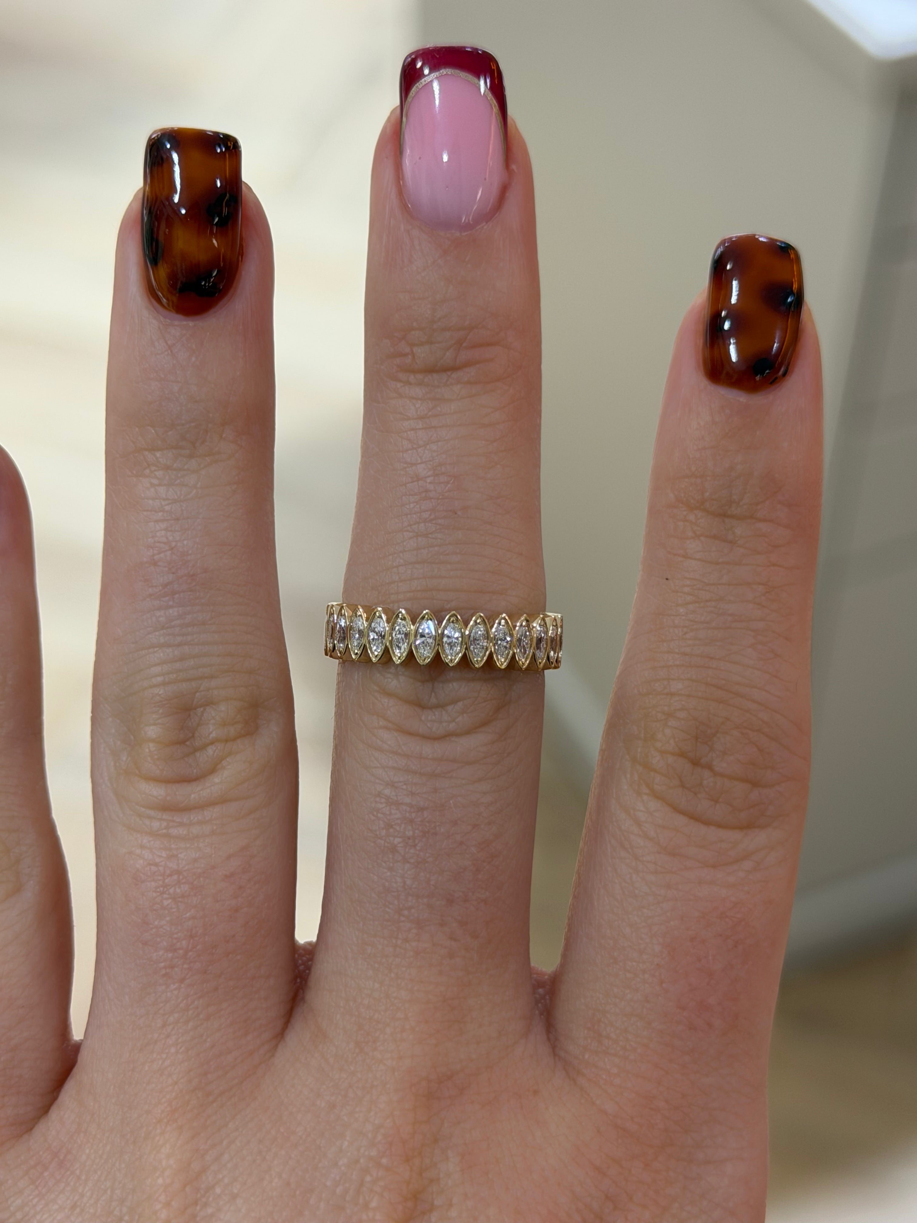 Marquise Eternity Wedding Band