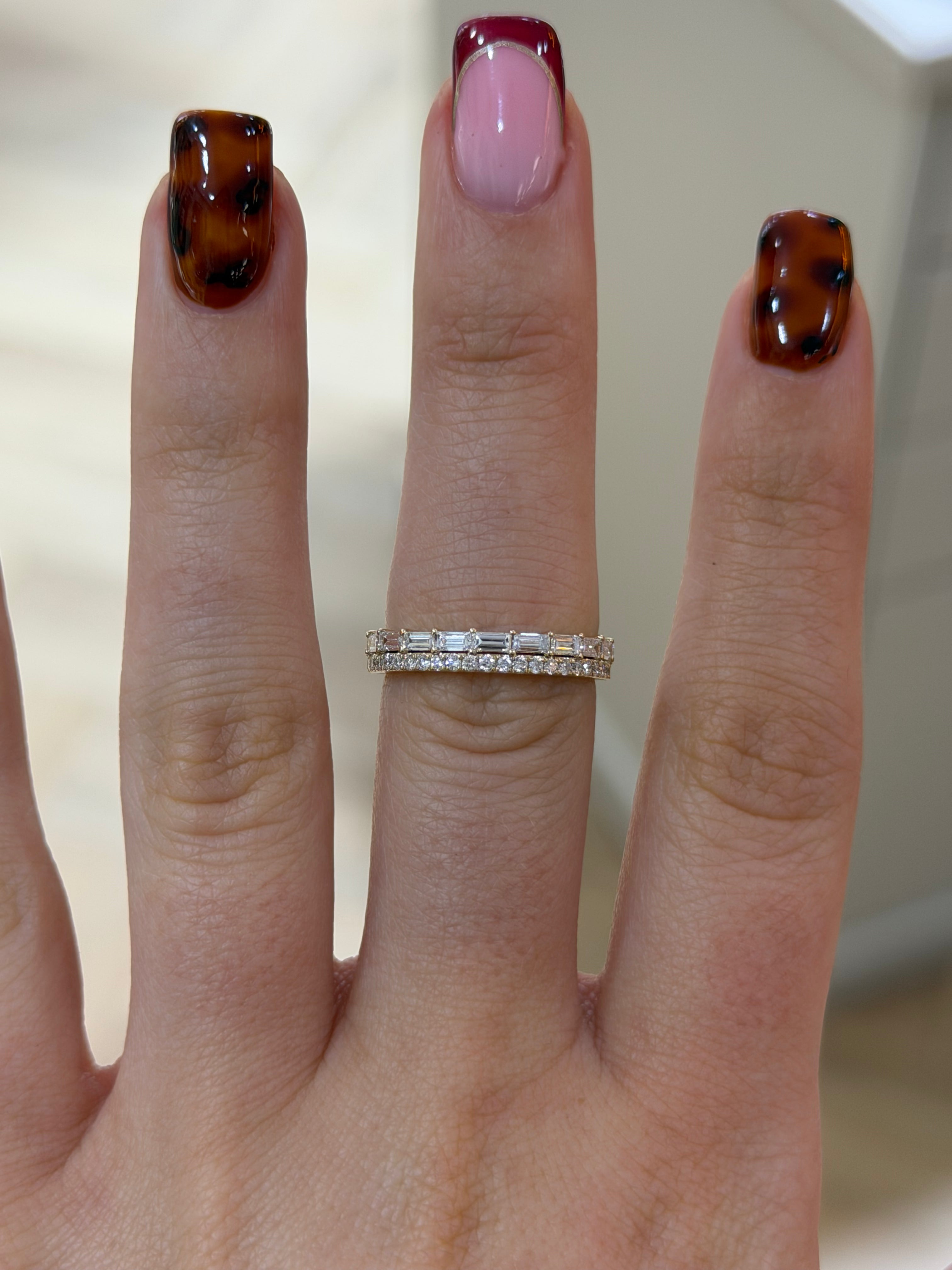 Double Row Baguette Eternity Band
