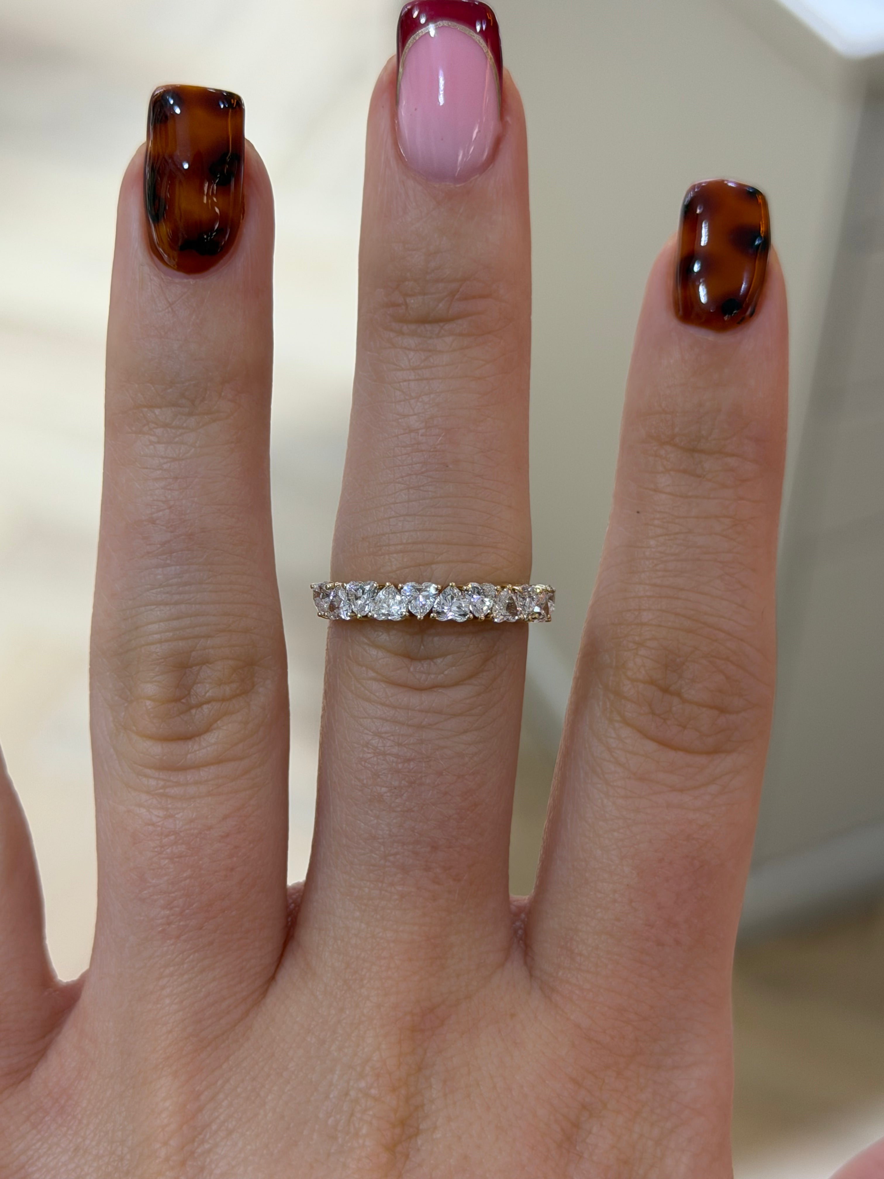 Heart Pavé Eternity Band