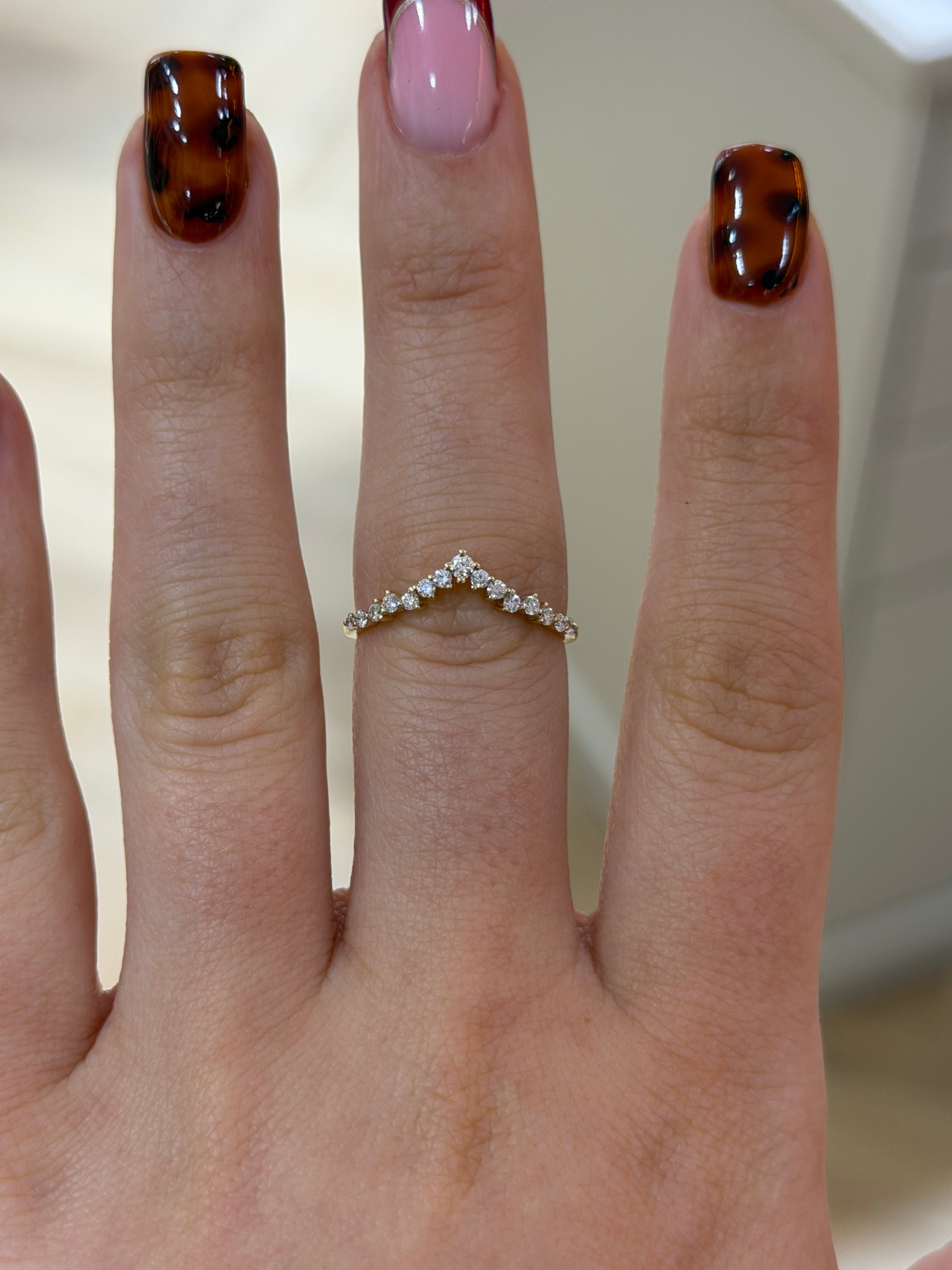 Baguette Cluster Wishbone Band