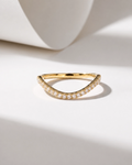 Curved Pavé Wedding Band