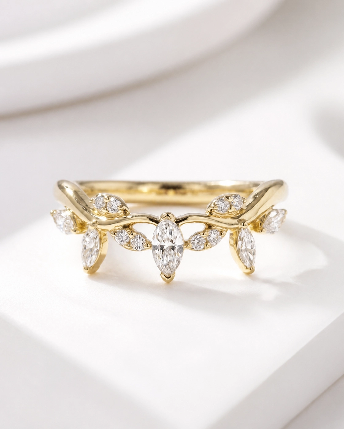 Leaf Cluster Wishbone Band