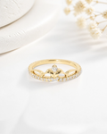 Petite Crown Wedding Band