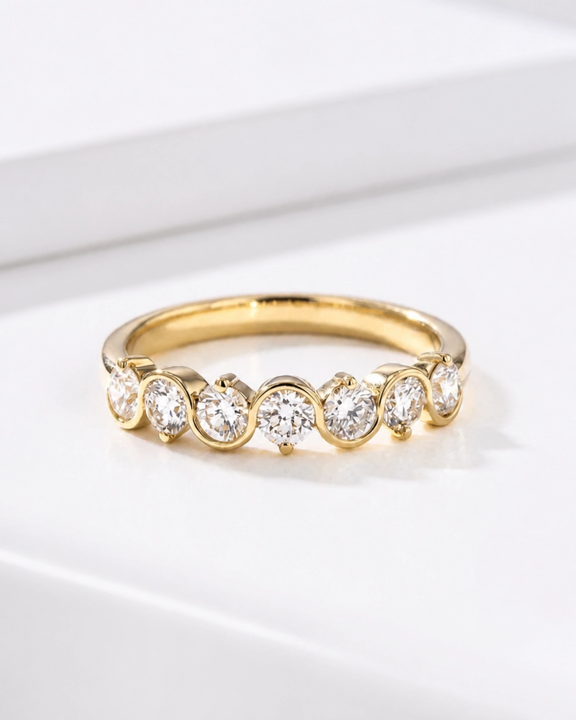 Swirl Bezel Eternity Band