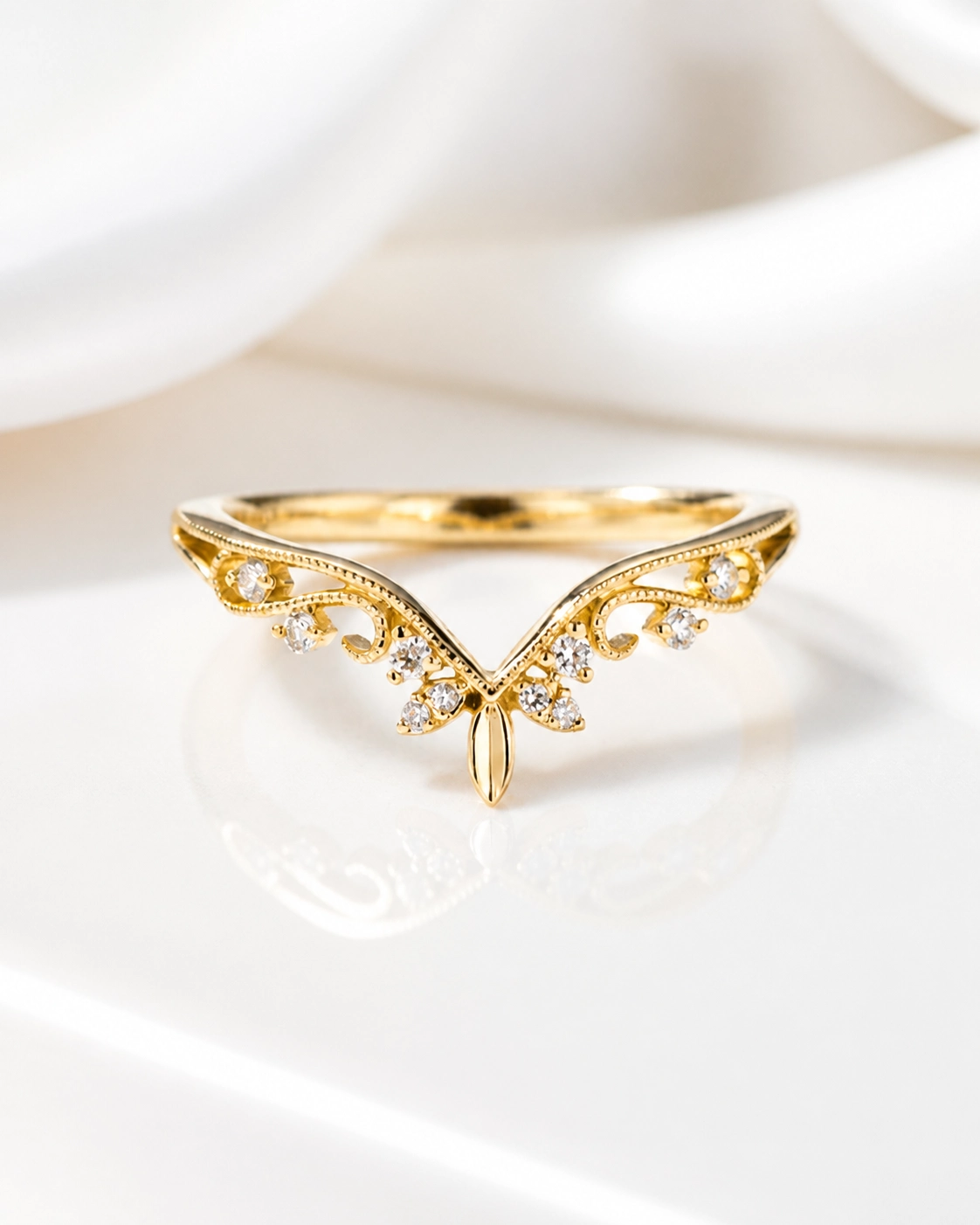 Vintage Scroll Wishbone Band