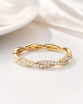 Woven Twist Pavé Band