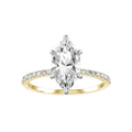 Marquise Lab-grown Diamond Bridal Ring — down