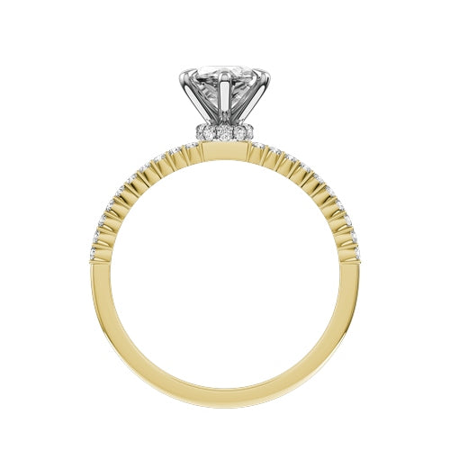 Marquise Lab-grown Diamond Bridal Ring — front