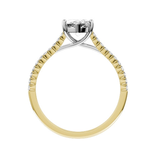 Marquise Lab-grown Diamond Bridal Ring — front