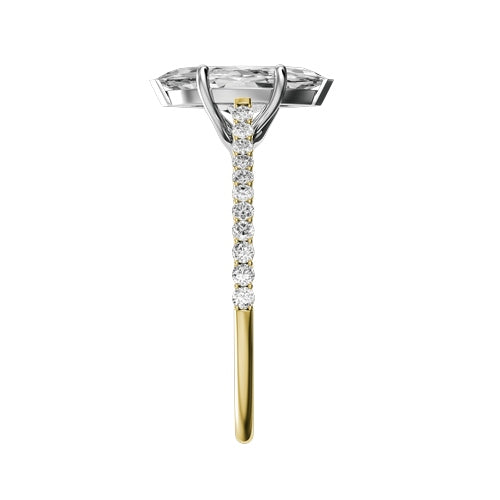 Marquise Lab-grown Diamond Bridal Ring — side