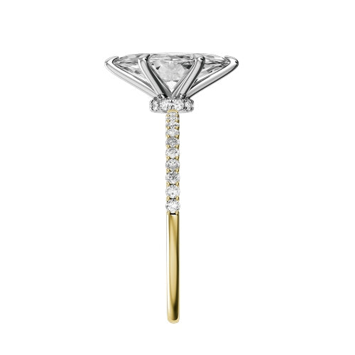 Marquise Lab-grown Diamond Bridal Ring — side