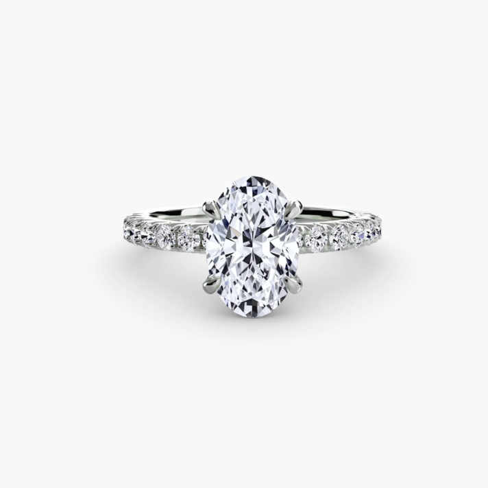 3.04ct Oval Lab Grown Diamond Ring