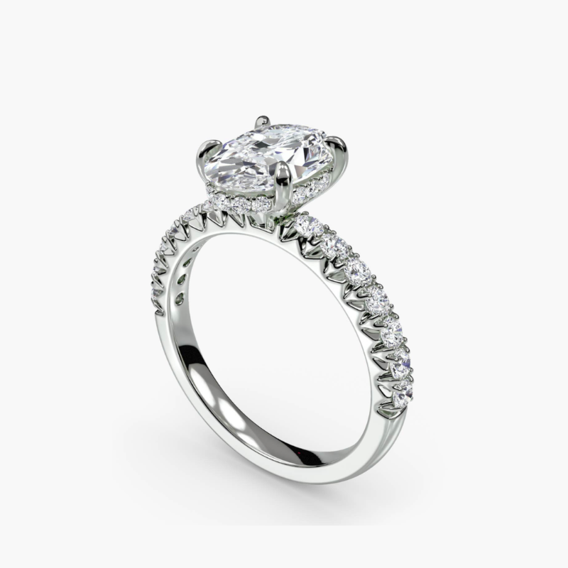 3.04ct Oval Lab Grown Diamond Ring