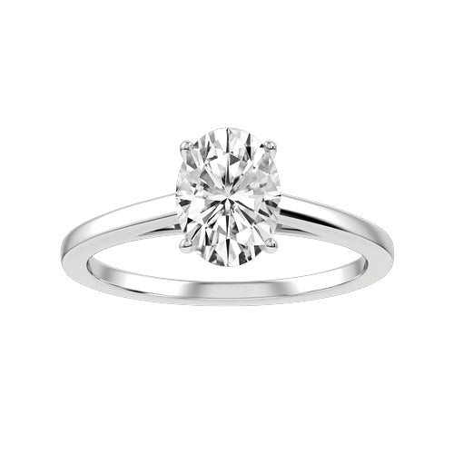 Oval Lab-grown Diamond Bridal Ring — down