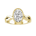 Oval Lab-grown Diamond Bridal Ring — down