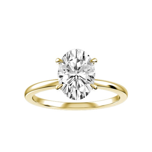 Oval Lab-grown Diamond Bridal Ring — down