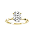 Oval Lab-grown Diamond Bridal Ring — down