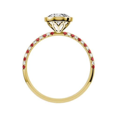Oval Lab-grown Diamond Bridal Ring — front