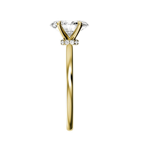 Oval Lab-grown Diamond Bridal Ring — side
