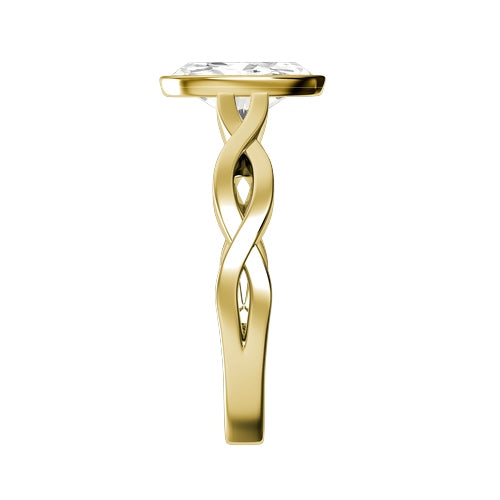 Oval Lab-grown Diamond Bridal Ring — side