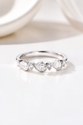 Pear Swirl Eternity Band – White Gold