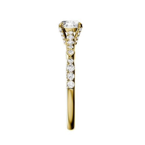 Round Natural Diamond Bridal Ring — side