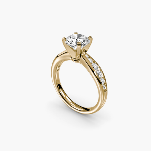 1.5ct Round Brilliant Lab Grown Diamond Ring with Natural Diamond Shoulders