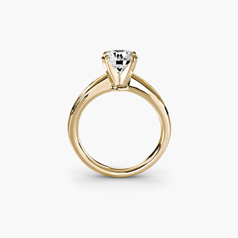 1.5ct Round Brilliant Lab Grown Diamond Ring with Natural Diamond Shoulders