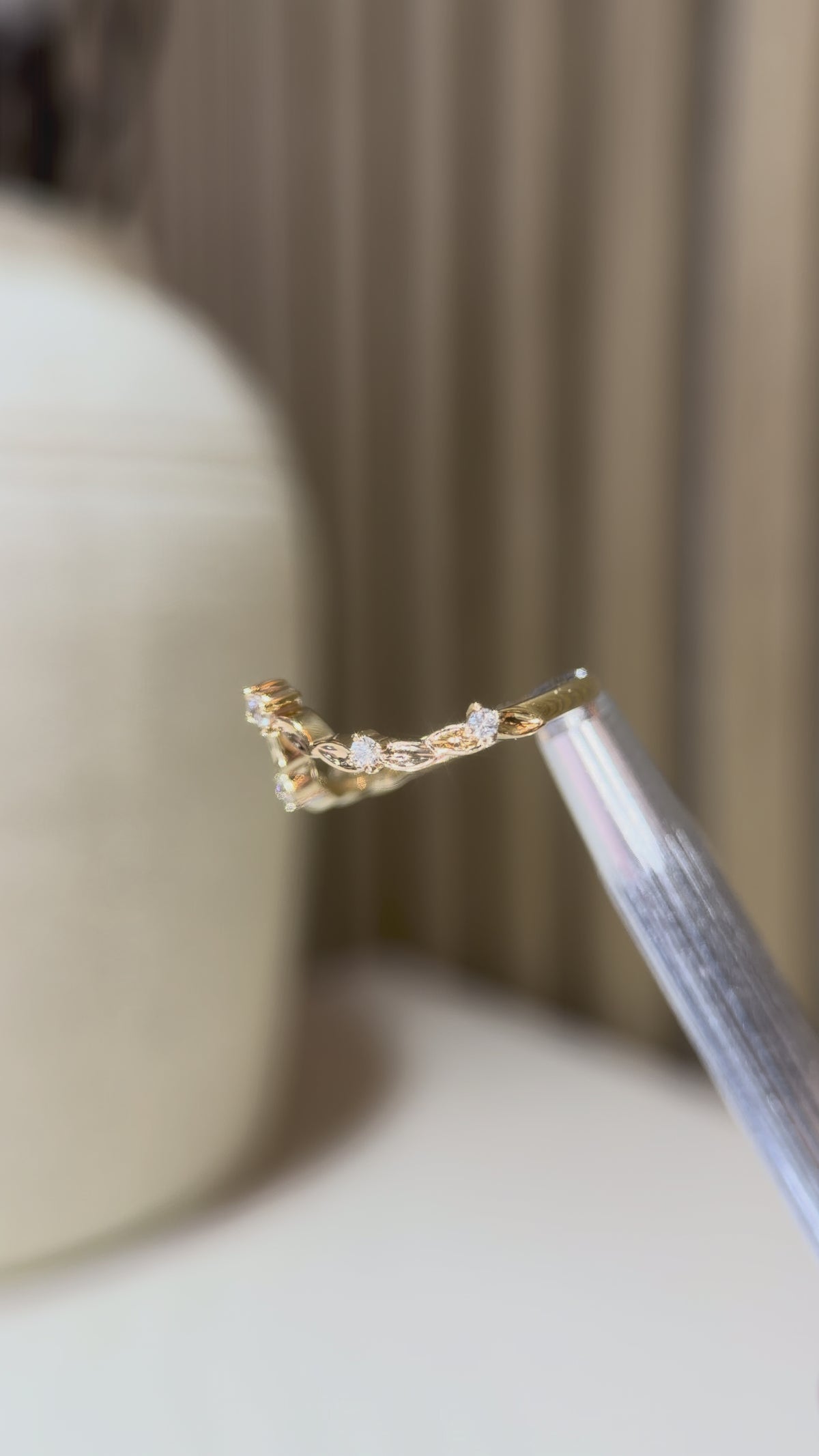 Wishbone Diamond Wedding Band